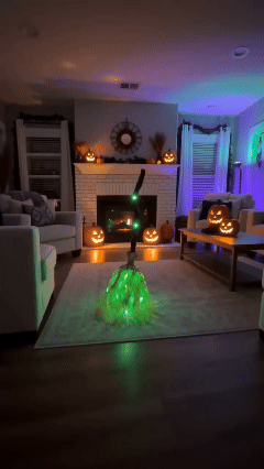 Animated Witch Broom Decoration — additional details and use