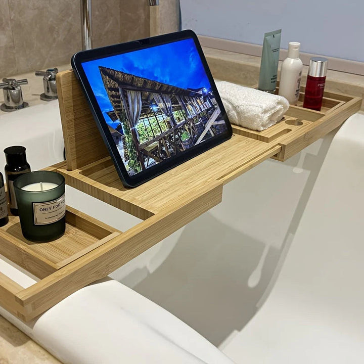 Bamboo Bath Caddy — additional details and use