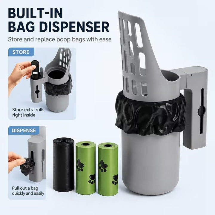 Cat Litter Scoop with Bin — additional details and use