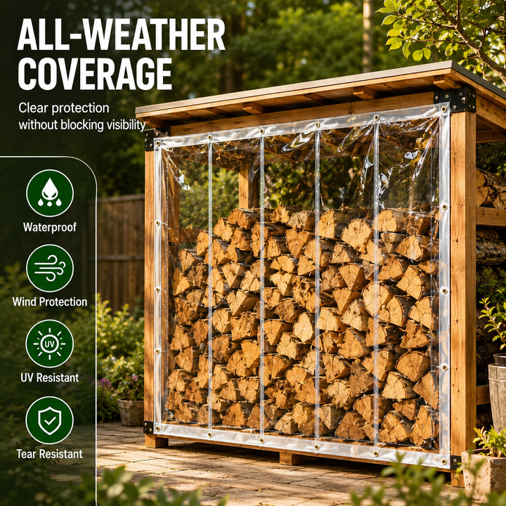 Clear Outdoor Tarp — additional details and use