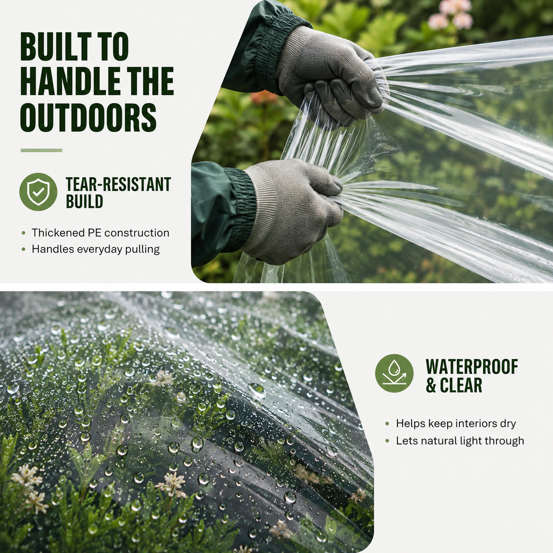 Clear Outdoor Tarp — additional details and use
