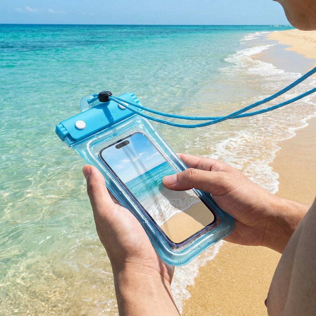 Clear Phone Pouch with Lanyard — product photo