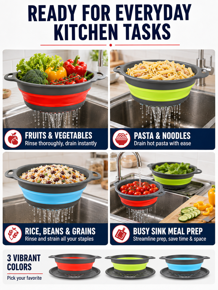 Collapsible Over-Sink Colander — additional product view