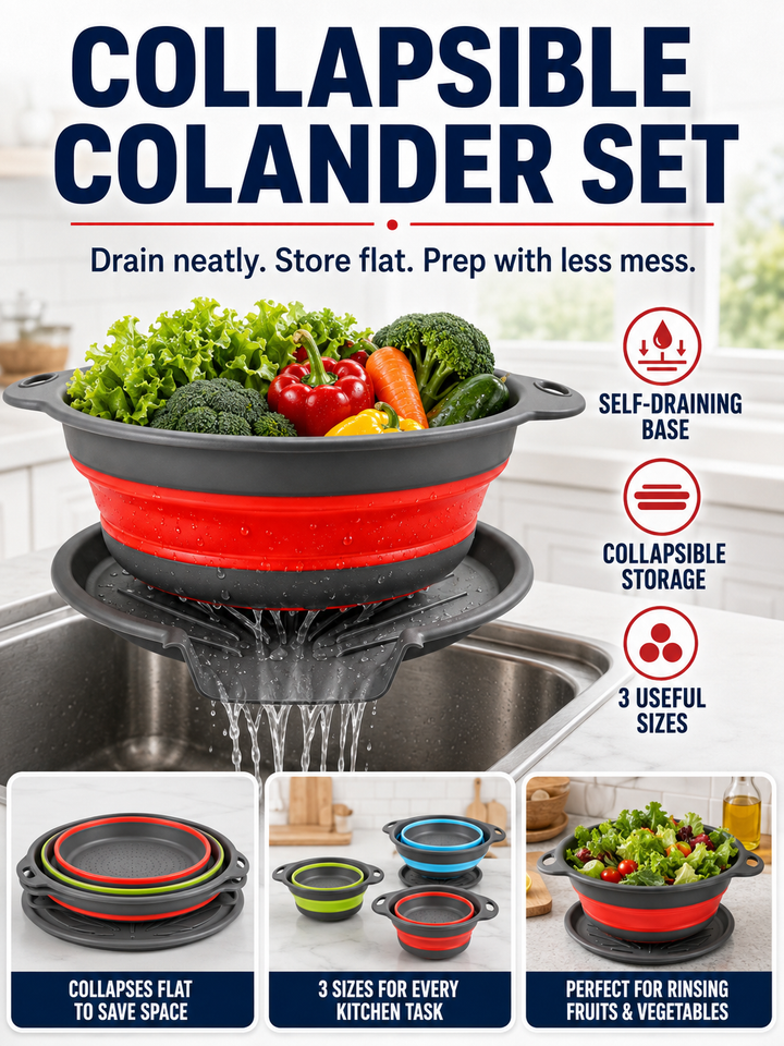 Collapsible Over-Sink Colander — product photo