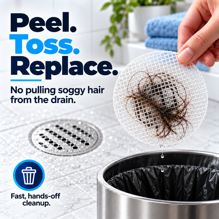 Disposable Drain Hair Catchers — additional details and use