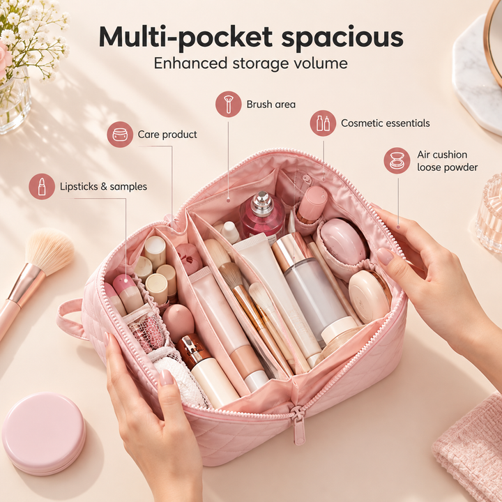 Everyday Travel Makeup Bag — additional details and use