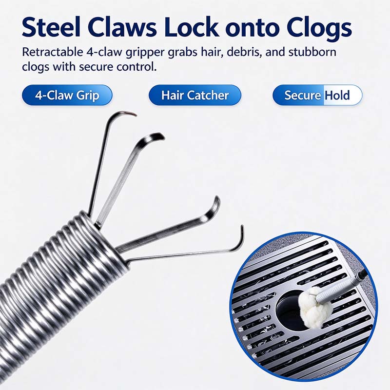 Flexible Drain Pickup Tool — additional details and use