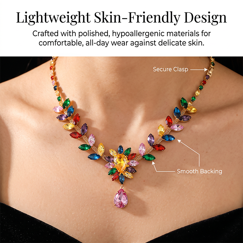 Floral Necklace & Earring Set — additional details and use