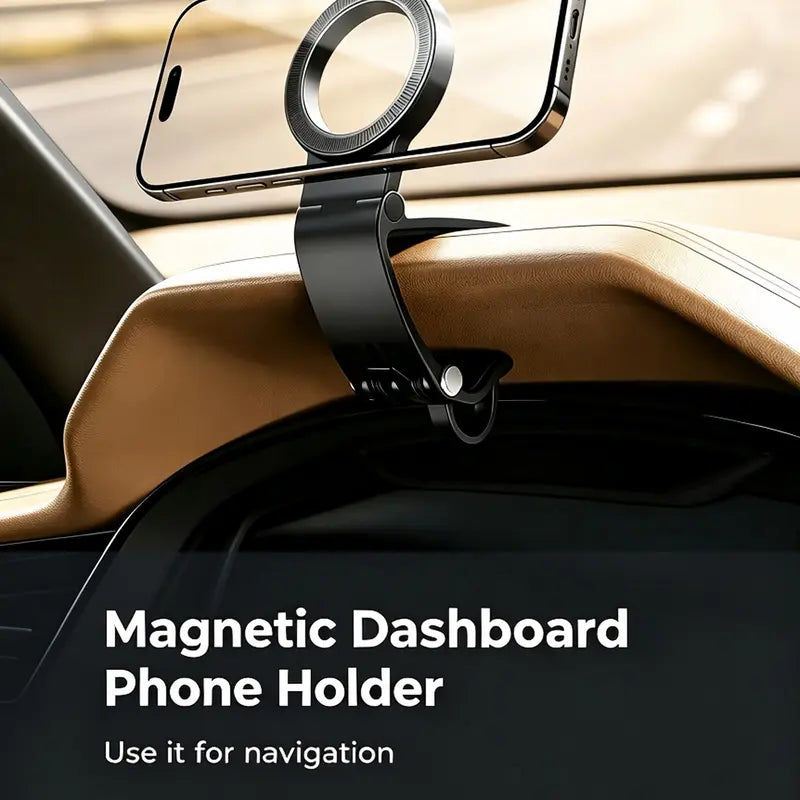 Foldable Dashboard Phone Mount — additional details and use