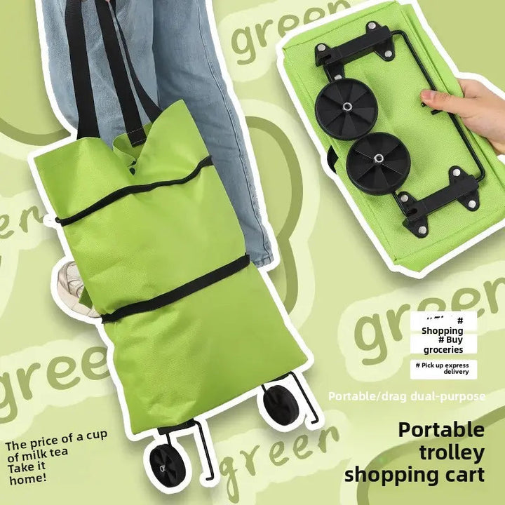 Foldable Rolling Shopping Bag — additional details and use