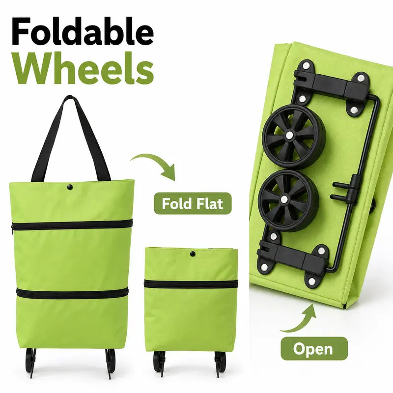Foldable Rolling Shopping Bag — additional details and use