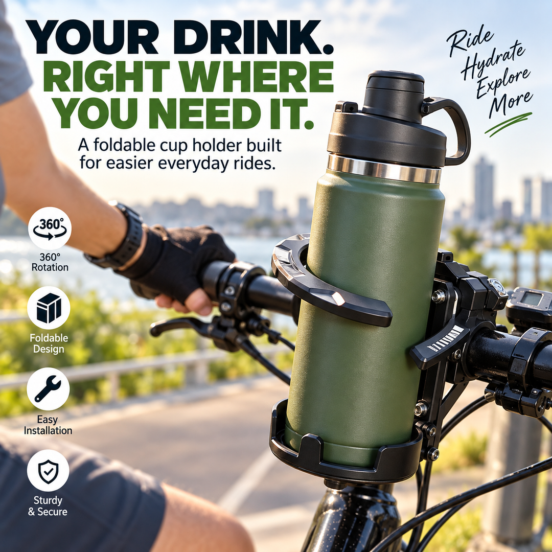 Folding Bike Cup Holder — product photo