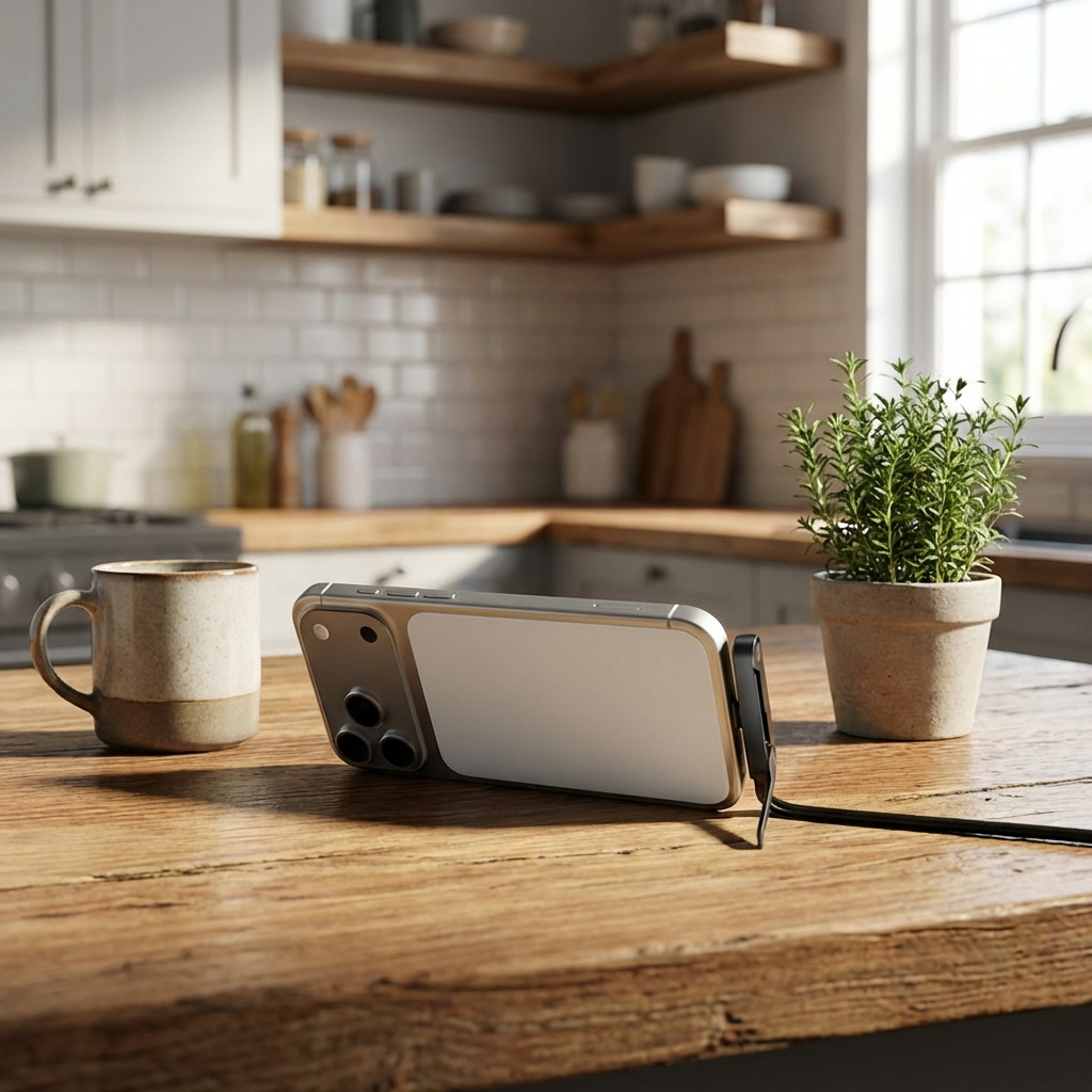 Folding Cable Phone Stand — product photo