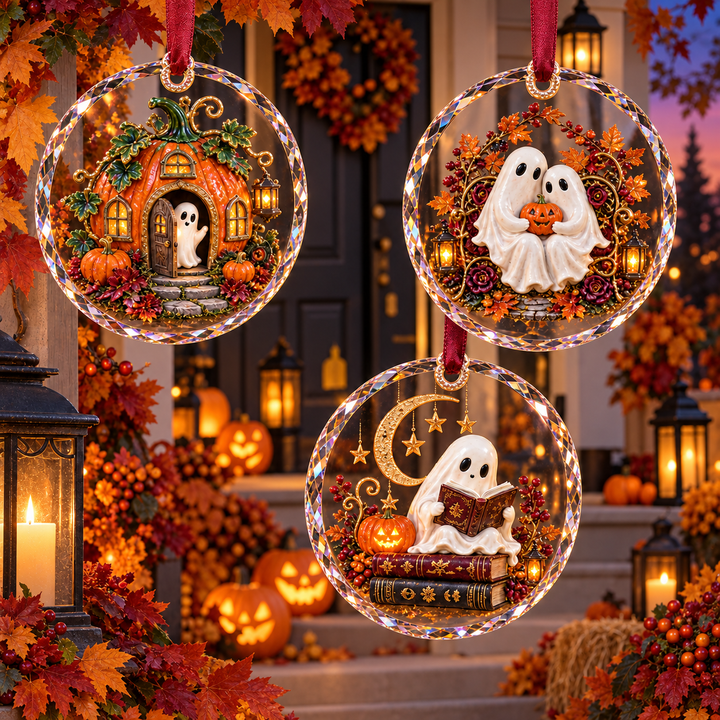 Ghost & Black Cat Hanging Ornaments — additional product view