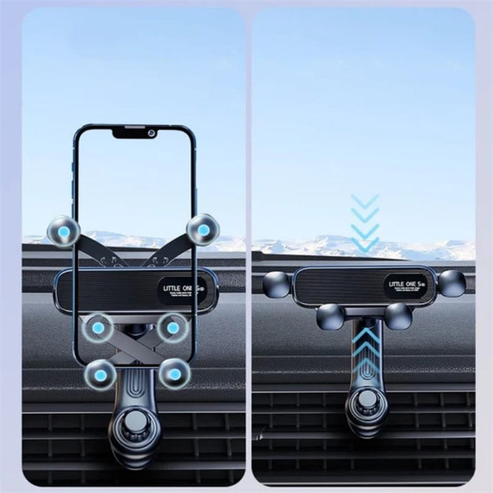 Gravity Car Vent Phone Mount — additional details and use