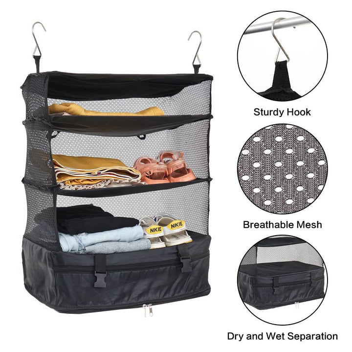 Hanging Travel Organizer Bag — additional details and use