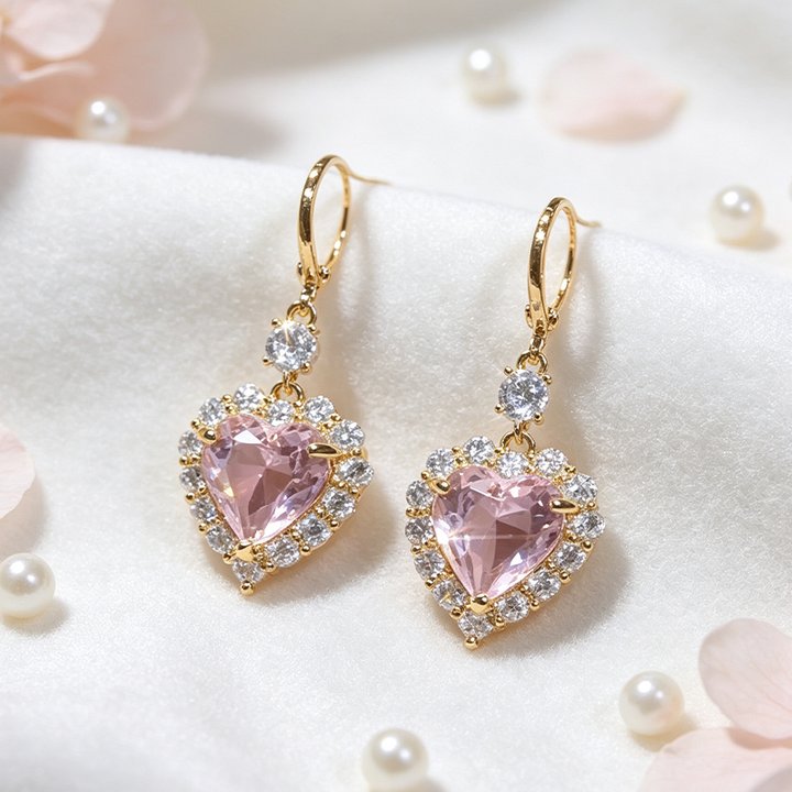 Heart Sparkle Drop Earrings — additional details and use