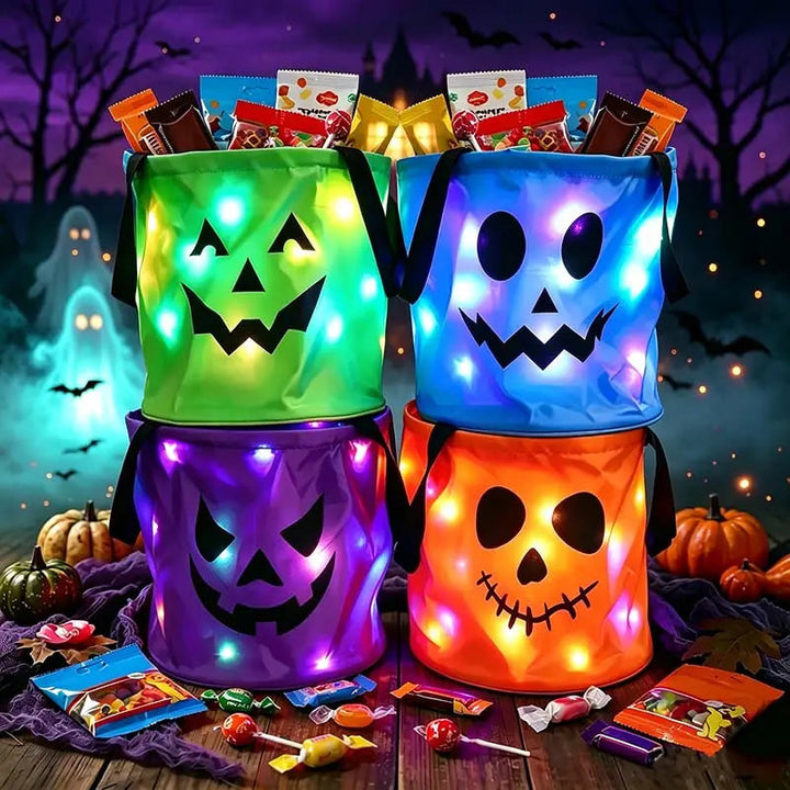 Light-Up Pumpkin Candy Bucket — product photo