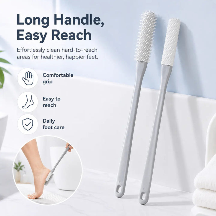 Long-Handle Silicone Foot Brush — product photo