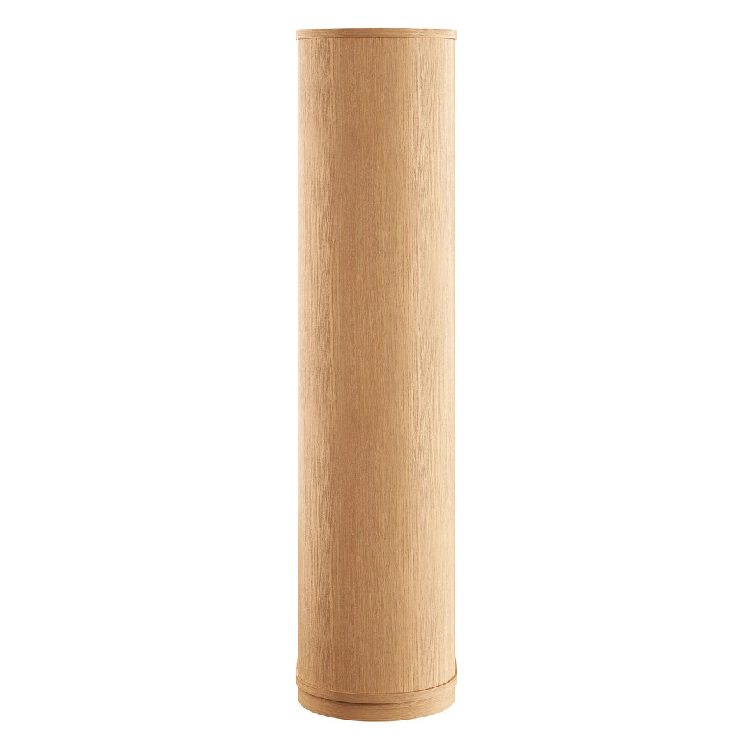 Aspect 74 Inch Curved 4 Tier Bookshelf — Natural — alternate view