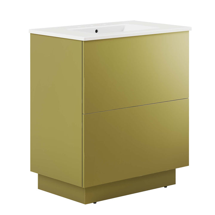 Quantum Bathroom Vanity Basin Included — 30" / White Gold — front view
