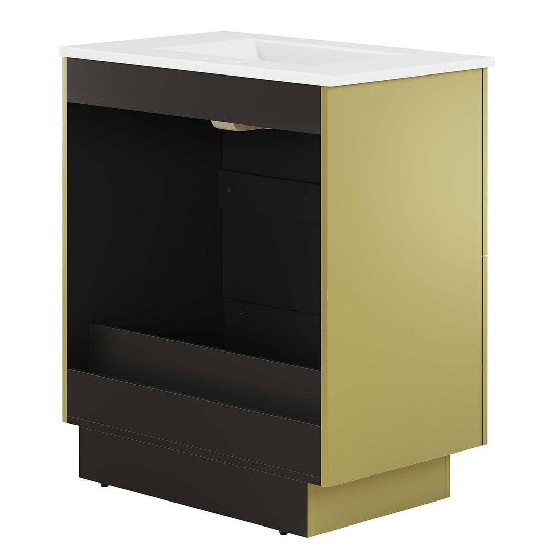 Quantum Bathroom Vanity Basin Included — 30" / White Gold — detail view
