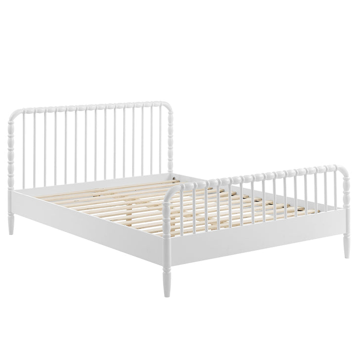 Arlette Wood Spindle Bed Frame — Full / White — alternate view