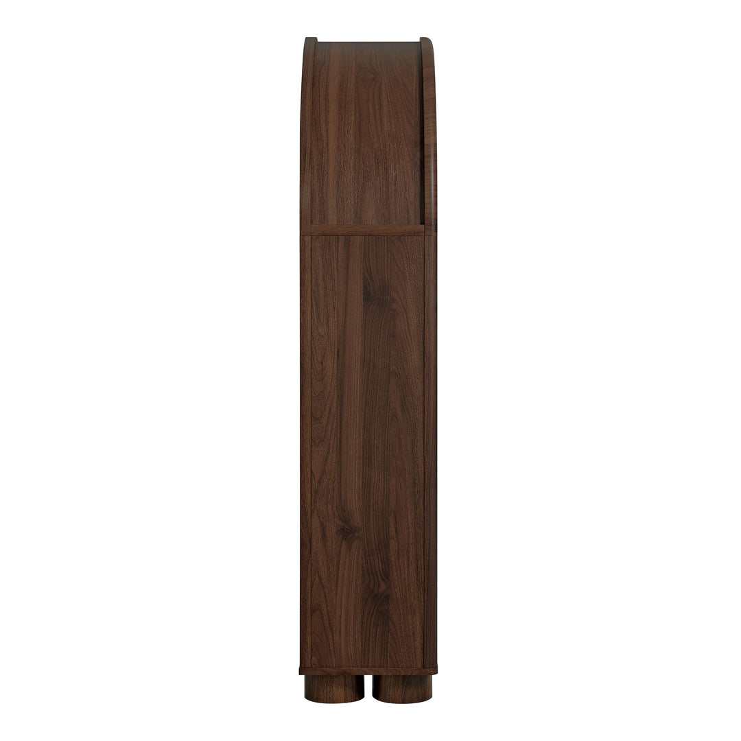 Bellamy Arched Fold-Out Desk Cabinet — Walnut — alternate view