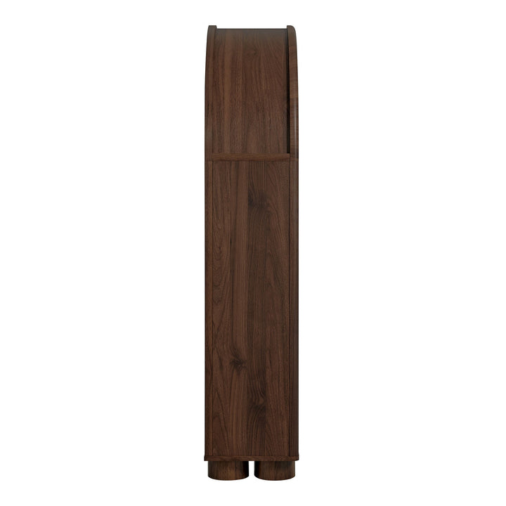 Bellamy Arched Fold-Out Desk Cabinet — Walnut — alternate view