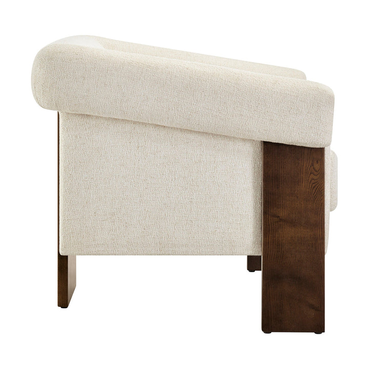 Halbrook Linen Blend Tripod Accent Chair — Ivory — alternate view