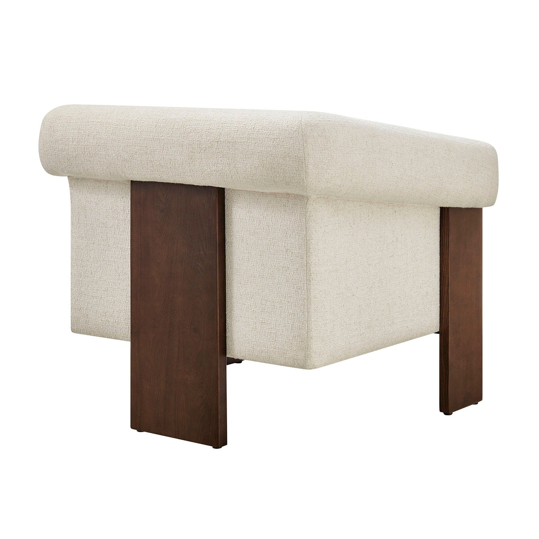 Halbrook Linen Blend Tripod Accent Chair — Ivory — detail view
