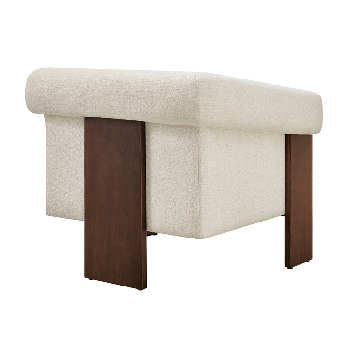 Halbrook Linen Blend Tripod Accent Chair — Ivory — detail view