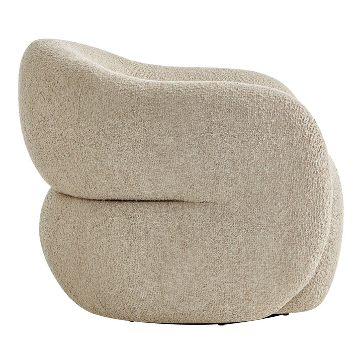 Selby Textured Woven Fabric Swivel Accent Chair — Linen — alternate view
