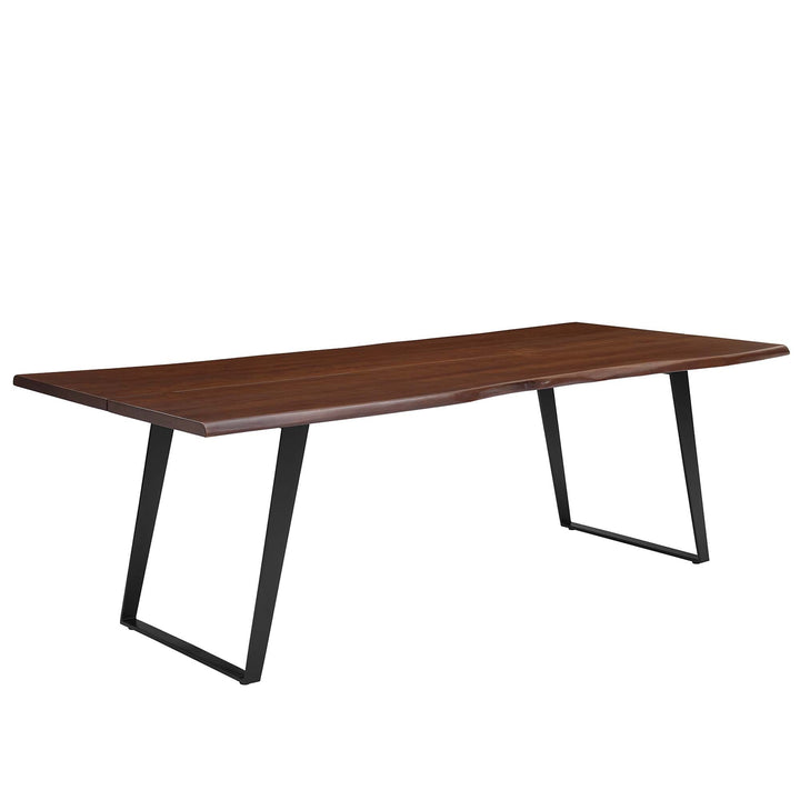 Viggo 96" Live Edge Acacia Wood Acacia Wood Dining Table — Black Walnut — front view