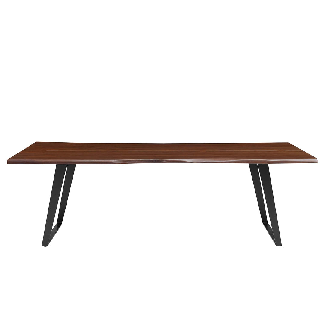 Viggo 96" Live Edge Acacia Wood Acacia Wood Dining Table — Black Walnut — detail view
