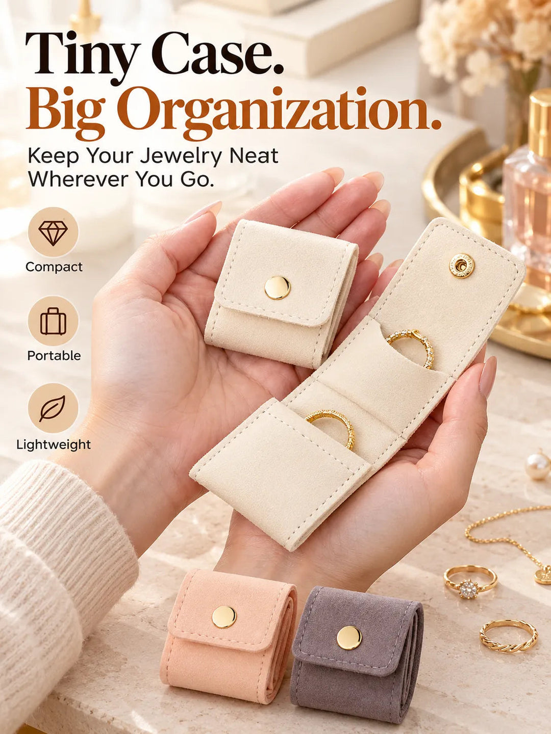 Mini Travel Jewelry Organizer — additional details and use