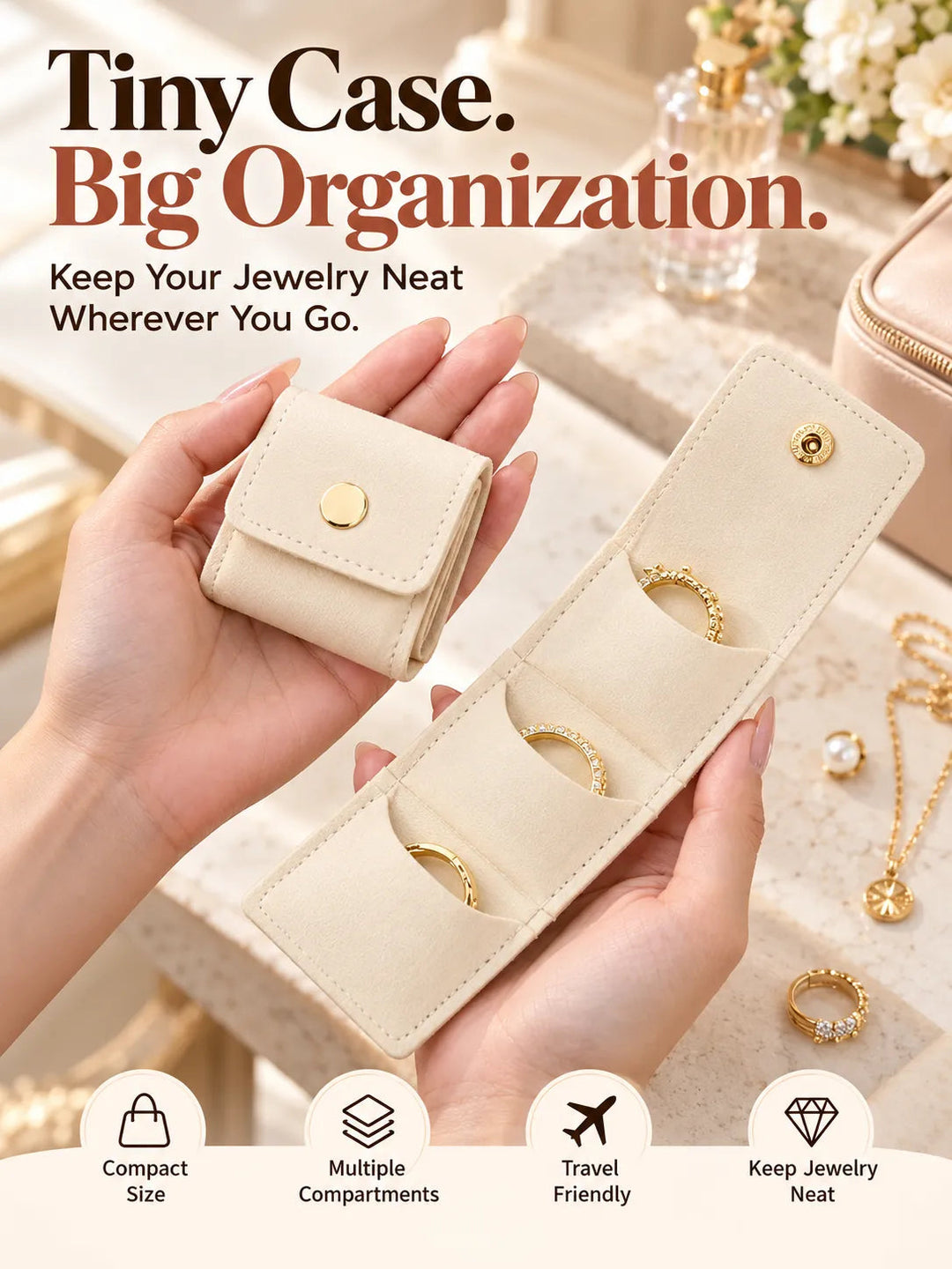 Mini Travel Jewelry Organizer — additional details and use