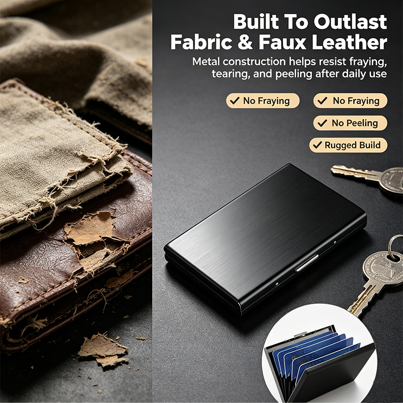 Minimal Metal Card Holder — additional details and use