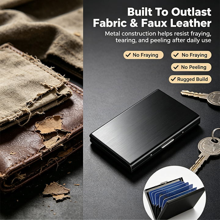 Minimal Metal Card Holder — additional details and use
