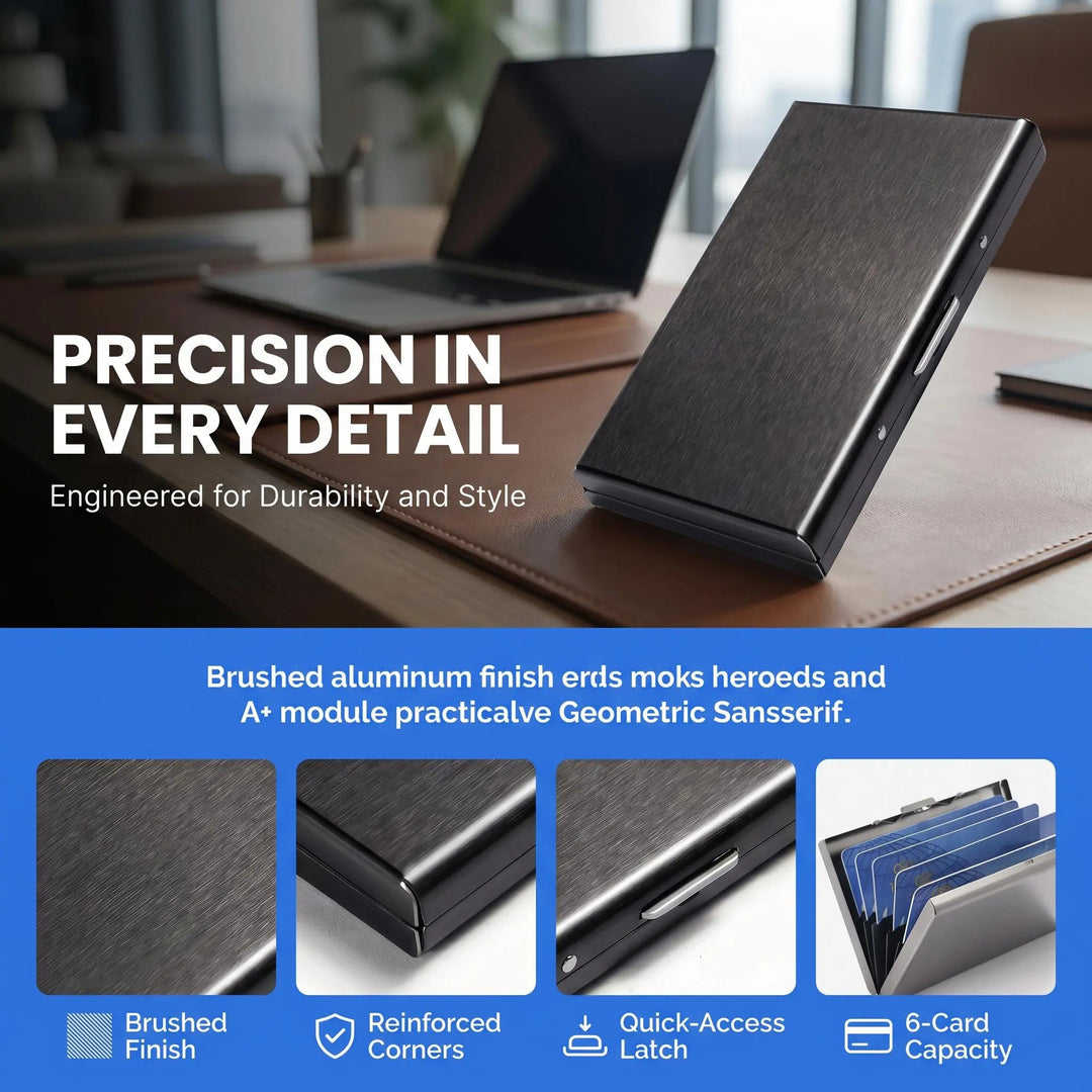 Minimal Metal Card Holder — additional details and use