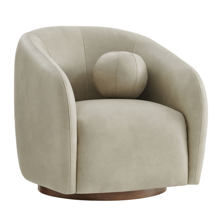 Holland Vegan Leather Swivel Chair — Mineral — product view 1