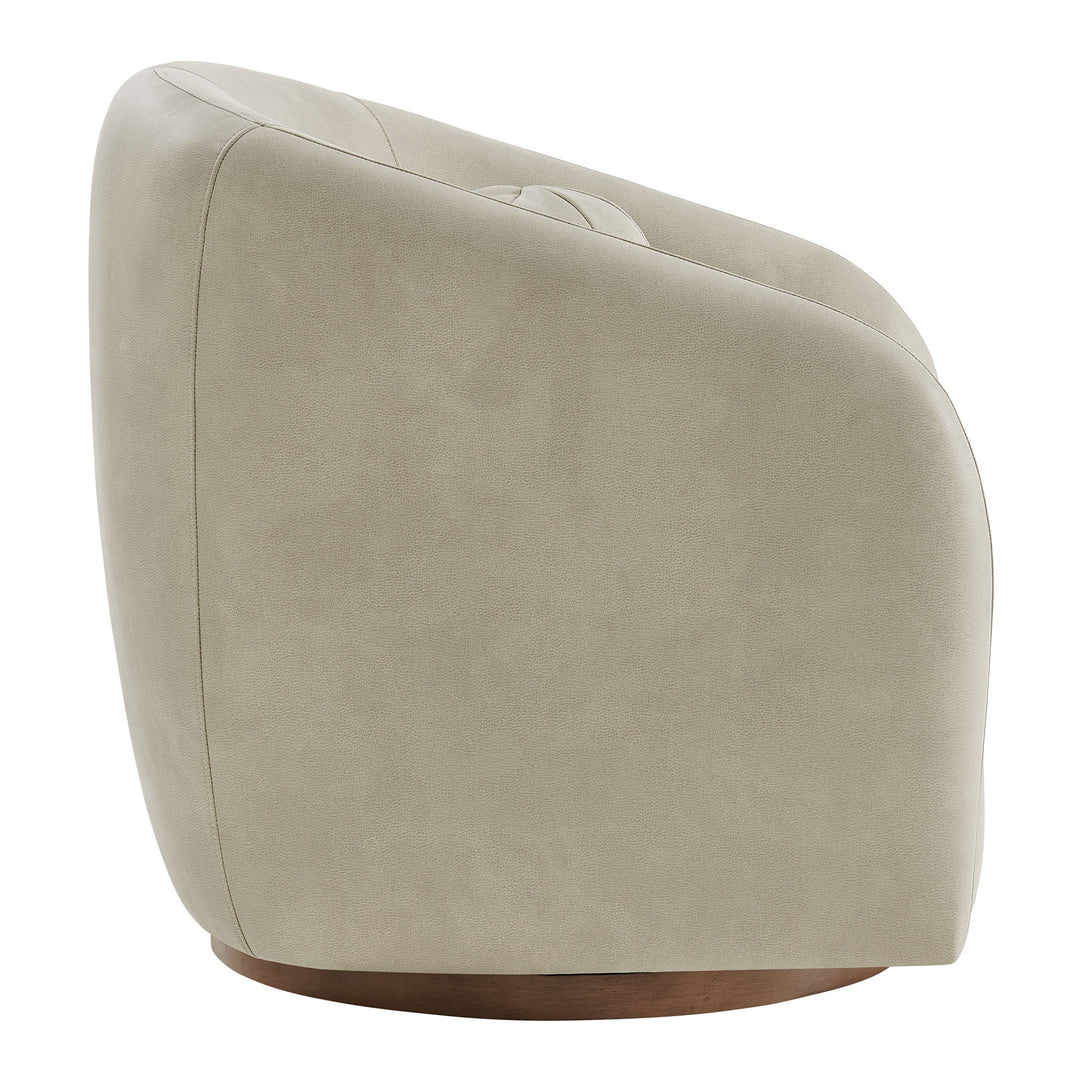 Holland Vegan Leather Swivel Chair — Mineral — product view 3