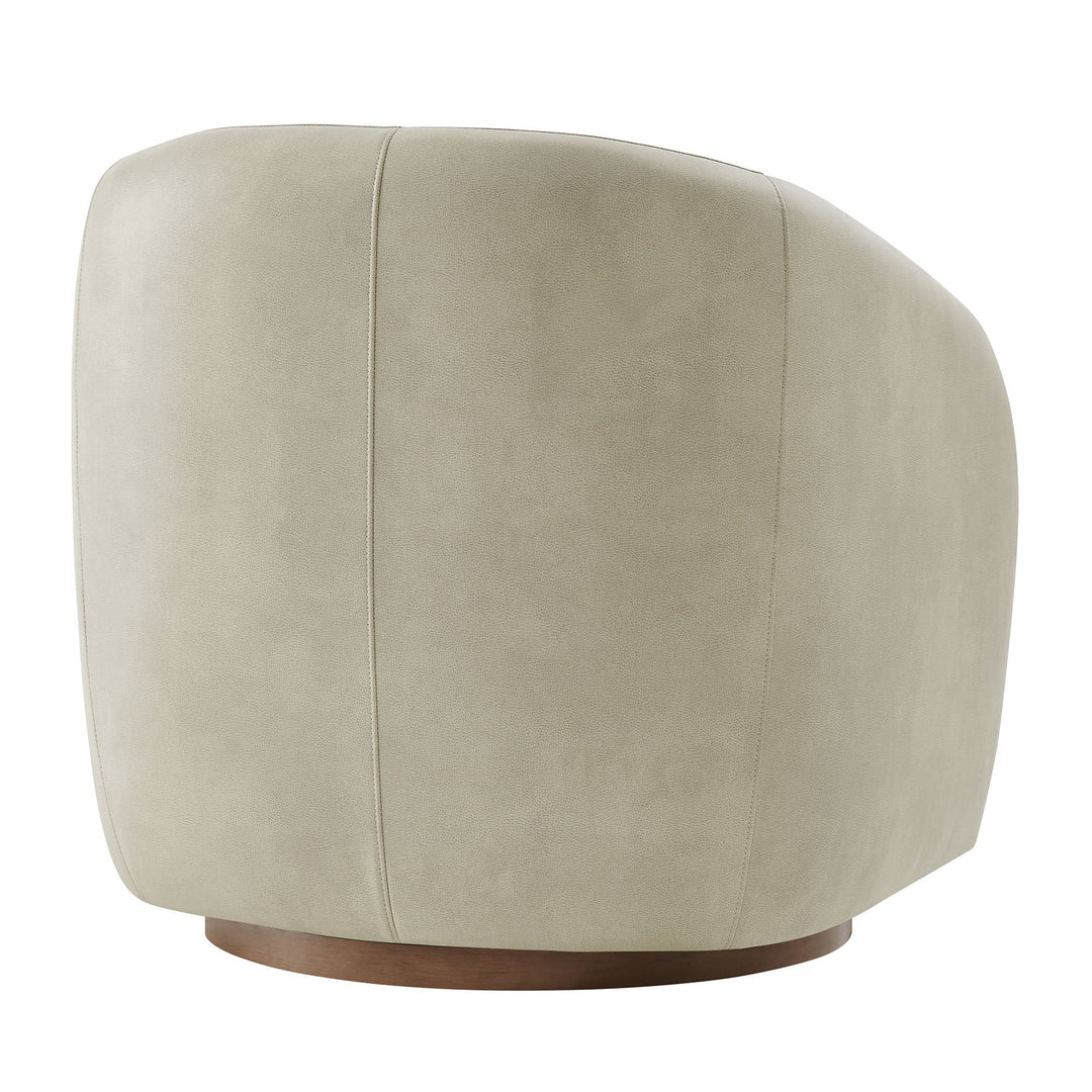 Holland Vegan Leather Swivel Chair — Mineral — product view 4