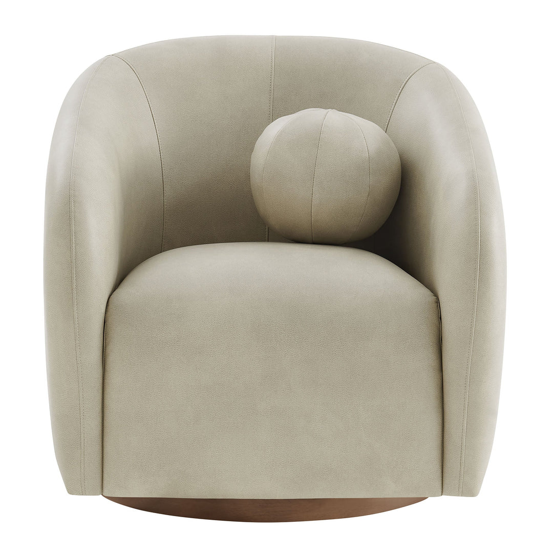 Holland Vegan Leather Swivel Chair — Mineral — product view 5