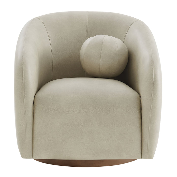 Holland Vegan Leather Swivel Chair — Mineral — product view 5