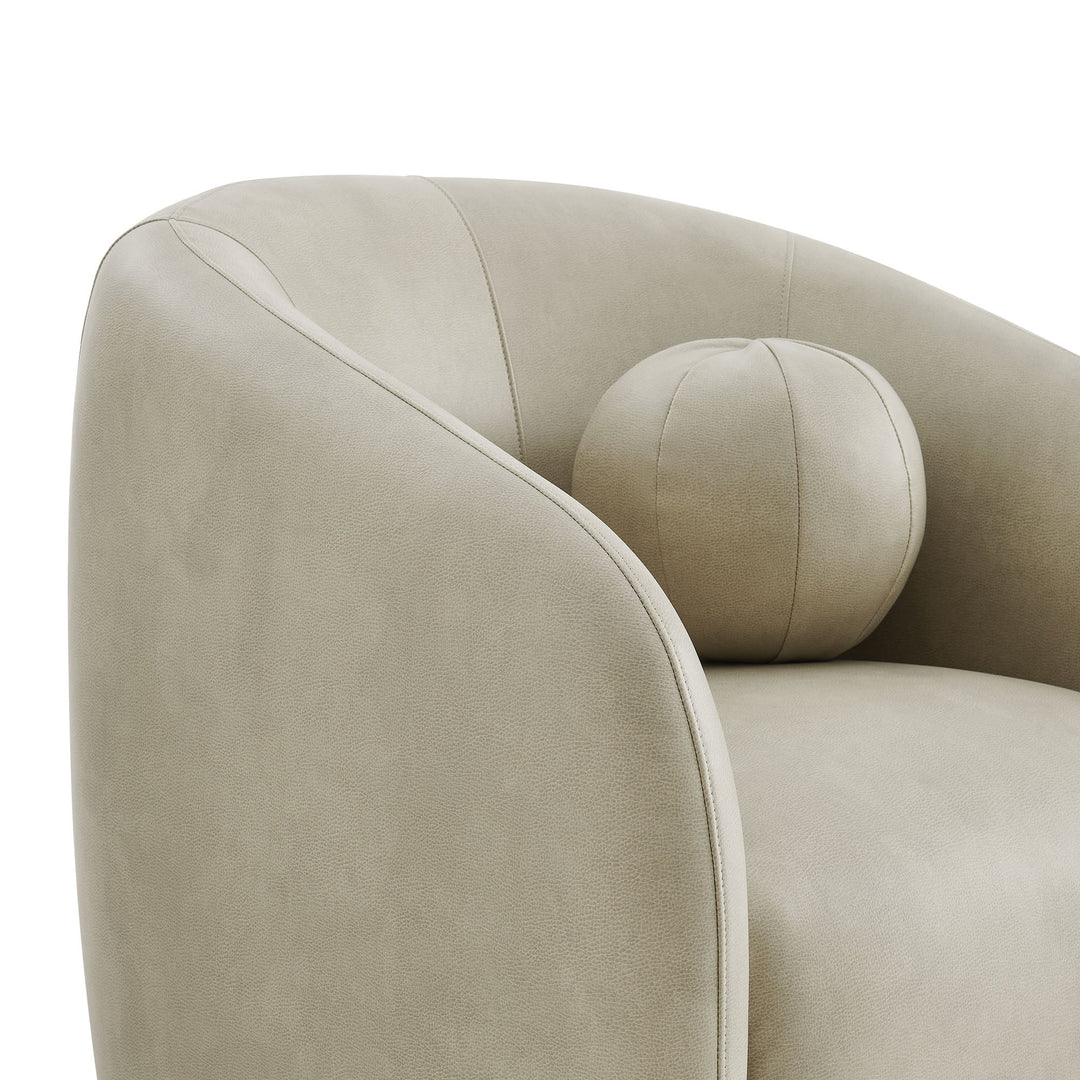 Holland Vegan Leather Swivel Chair — Mineral — product view 6