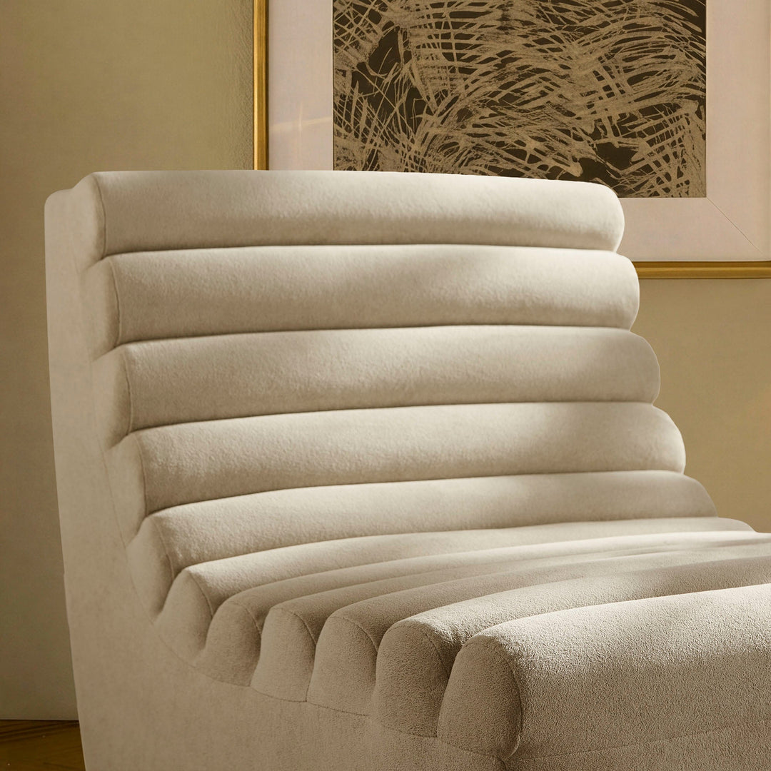 Corbin Fleece Accent Chair — Bisque — product view 2