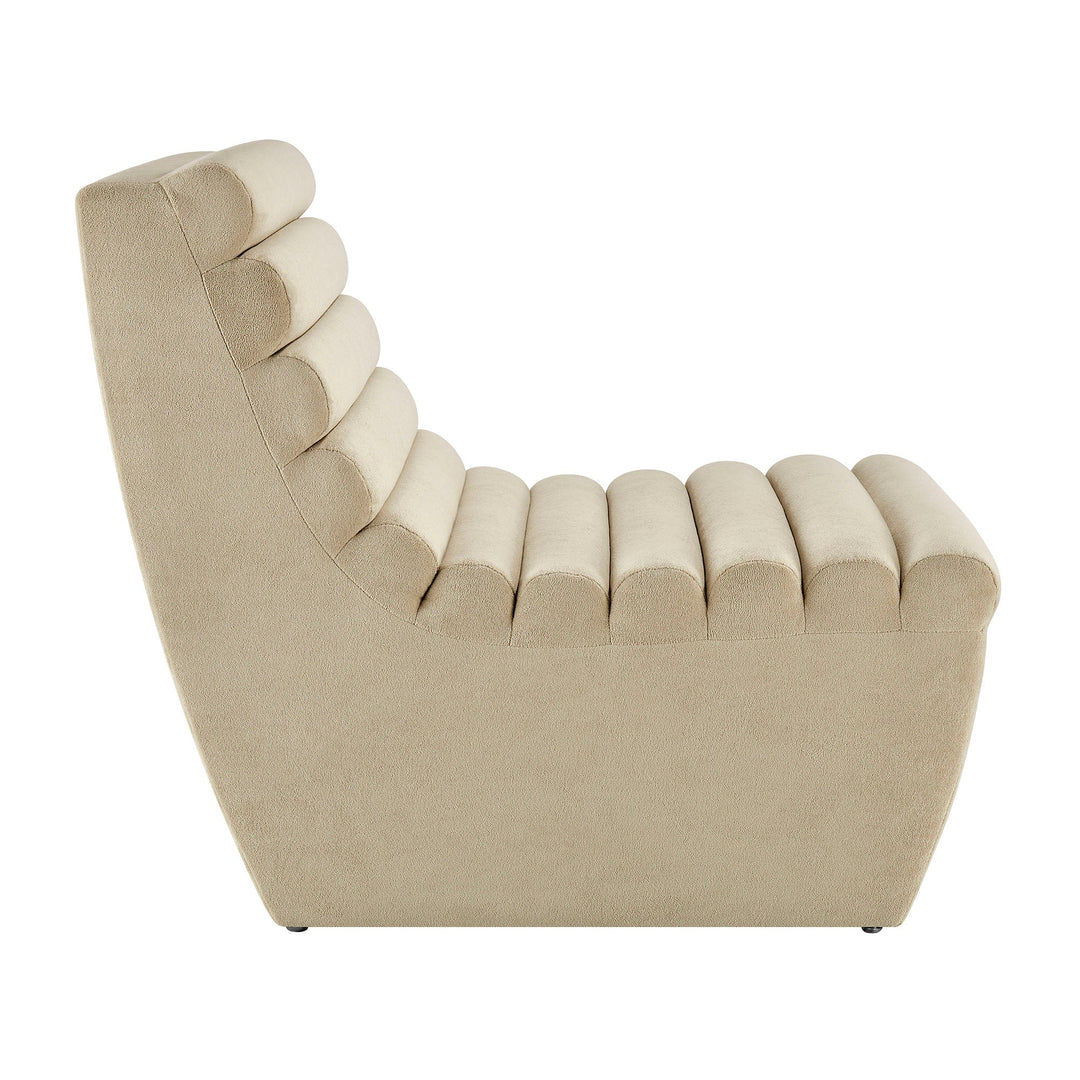 Corbin Fleece Accent Chair — Bisque — product view 3