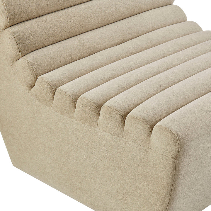 Corbin Fleece Accent Chair — Bisque — product view 6