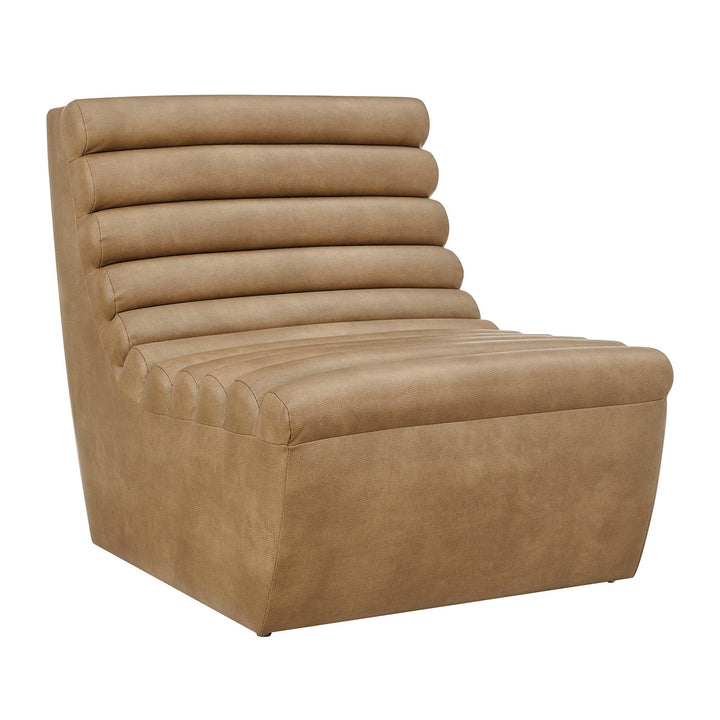 Corbin Vegan Leather Accent Chair — Toast — product view 1